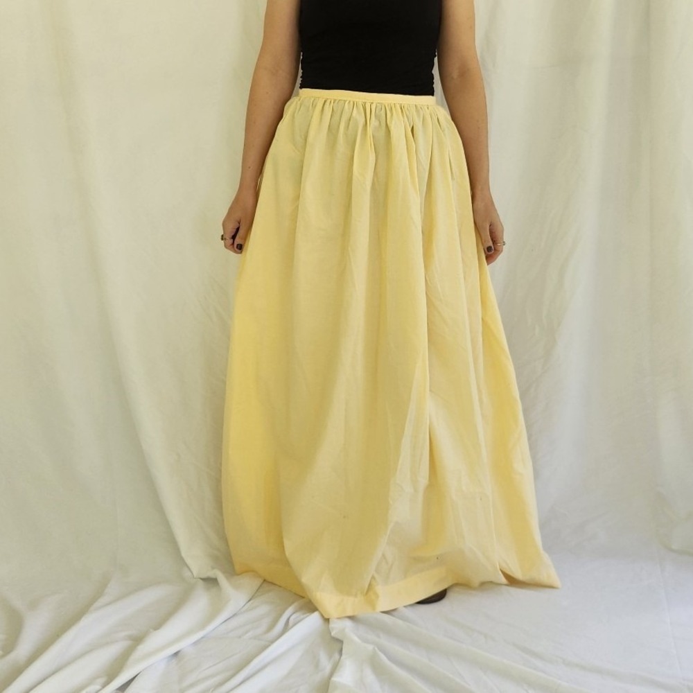 Vintage Home Made Cream Maxi Skirt